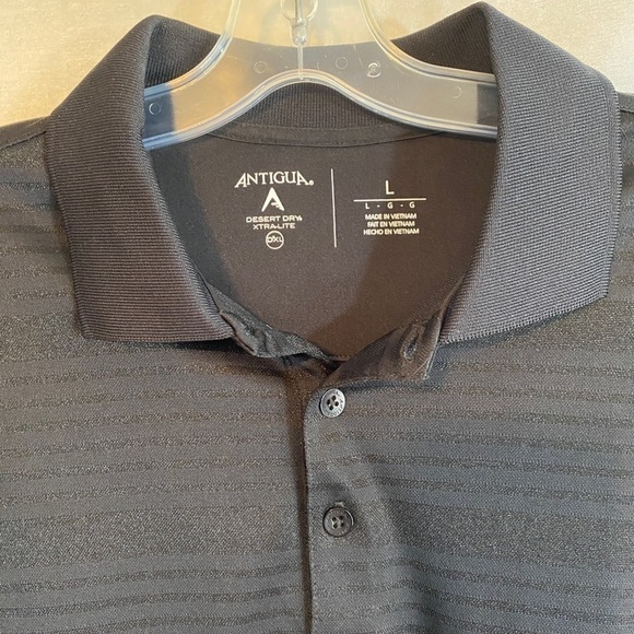 NWOT Antigua Compass Polo  Shirt Black Mens LG - Picture 4 of 12